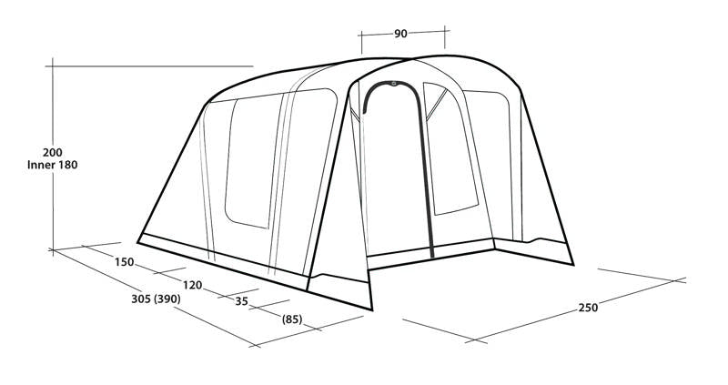  Outwell San Antonio 2 Air Tent 2025