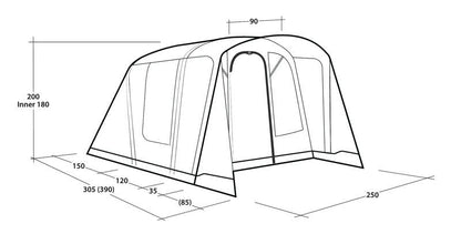  Outwell San Antonio 2 Air Tent 2025