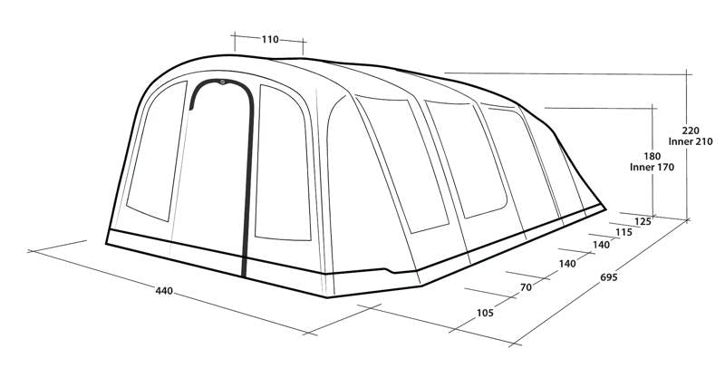  Outwell Tennessee 7 Air Tent 2025