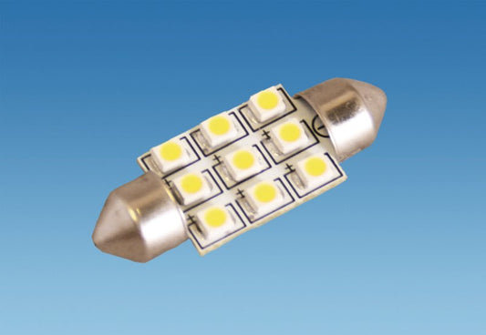  S8.5 Festoon 12v LED Bulb 9 LED Warm White
