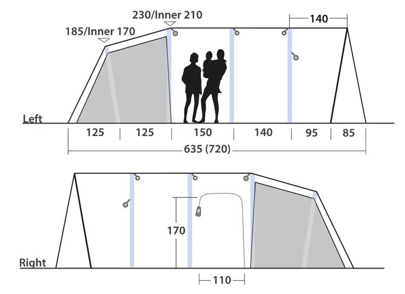  Outwell Vermont 7 Air Tent 2025
