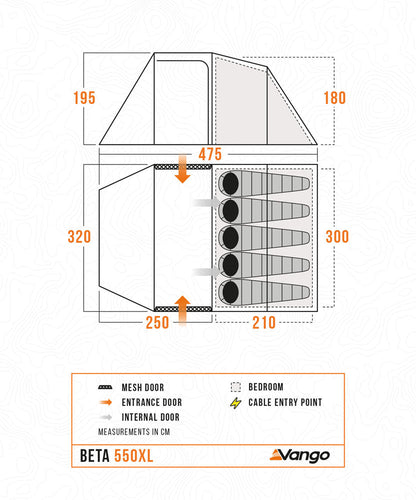  Vango Beta 550XL Tent 2025