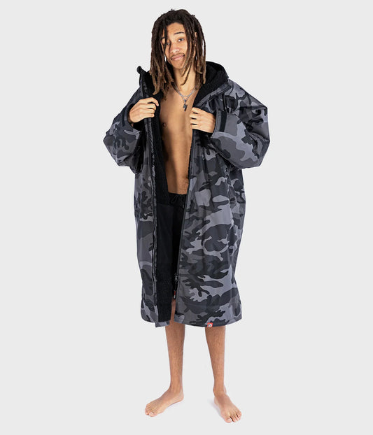  Dryrobe Advance Long Sleeve Black Camouflage - RECYCLED
