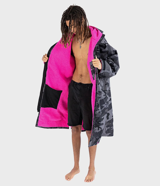  Dryrobe Advance Long Sleeve Black Camouflage Pink - RECYCLED