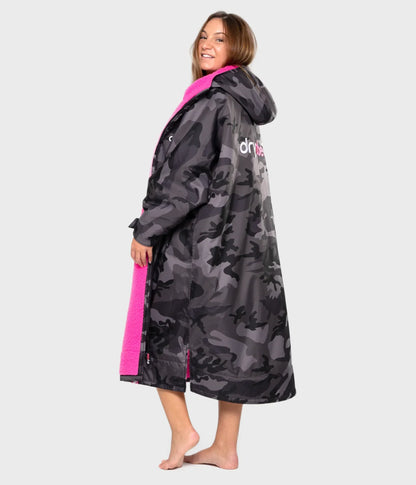  Dryrobe Advance Long Sleeve Black Camouflage Pink - RECYCLED