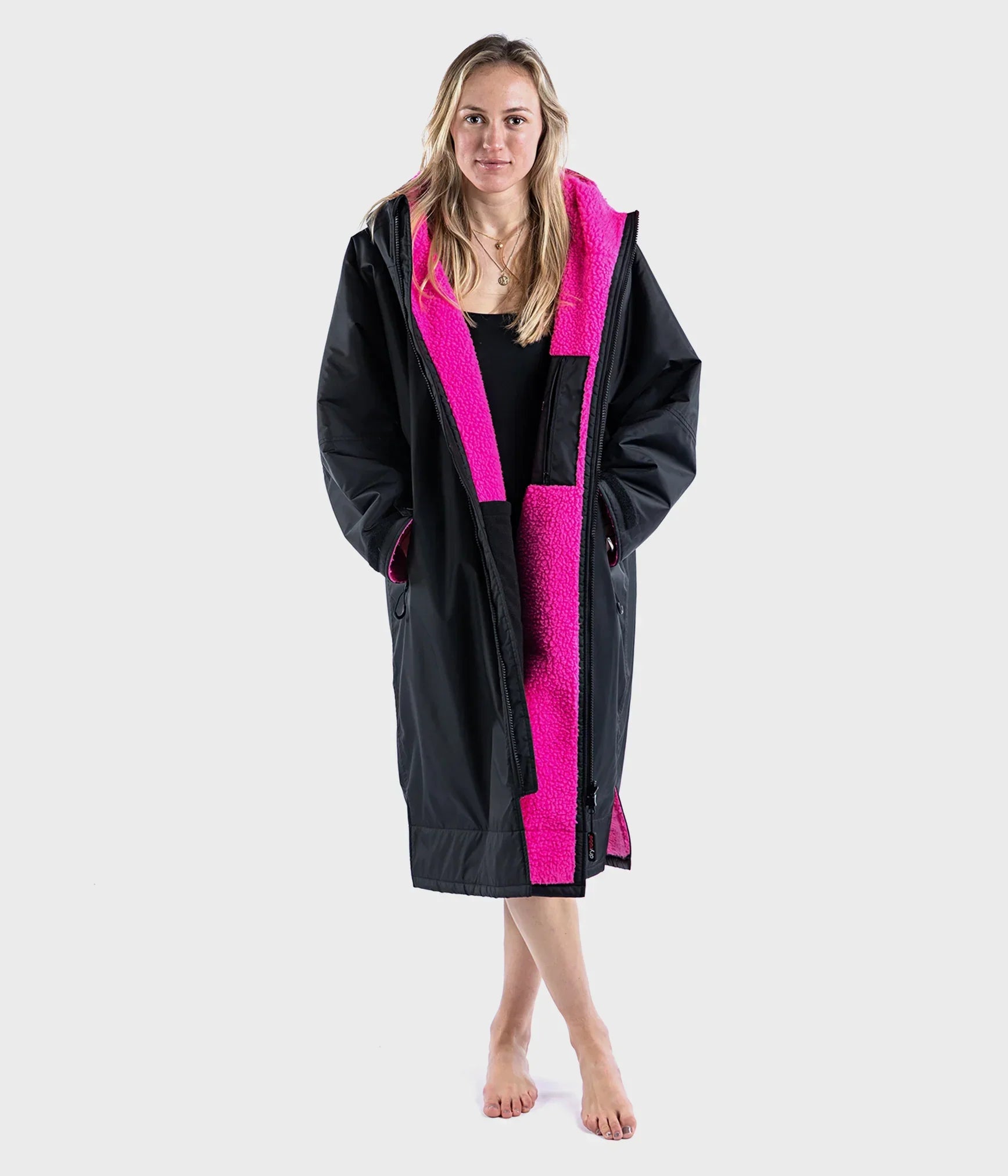  Dryrobe Advance Long Sleeve BLACK PINK - RECYCLED