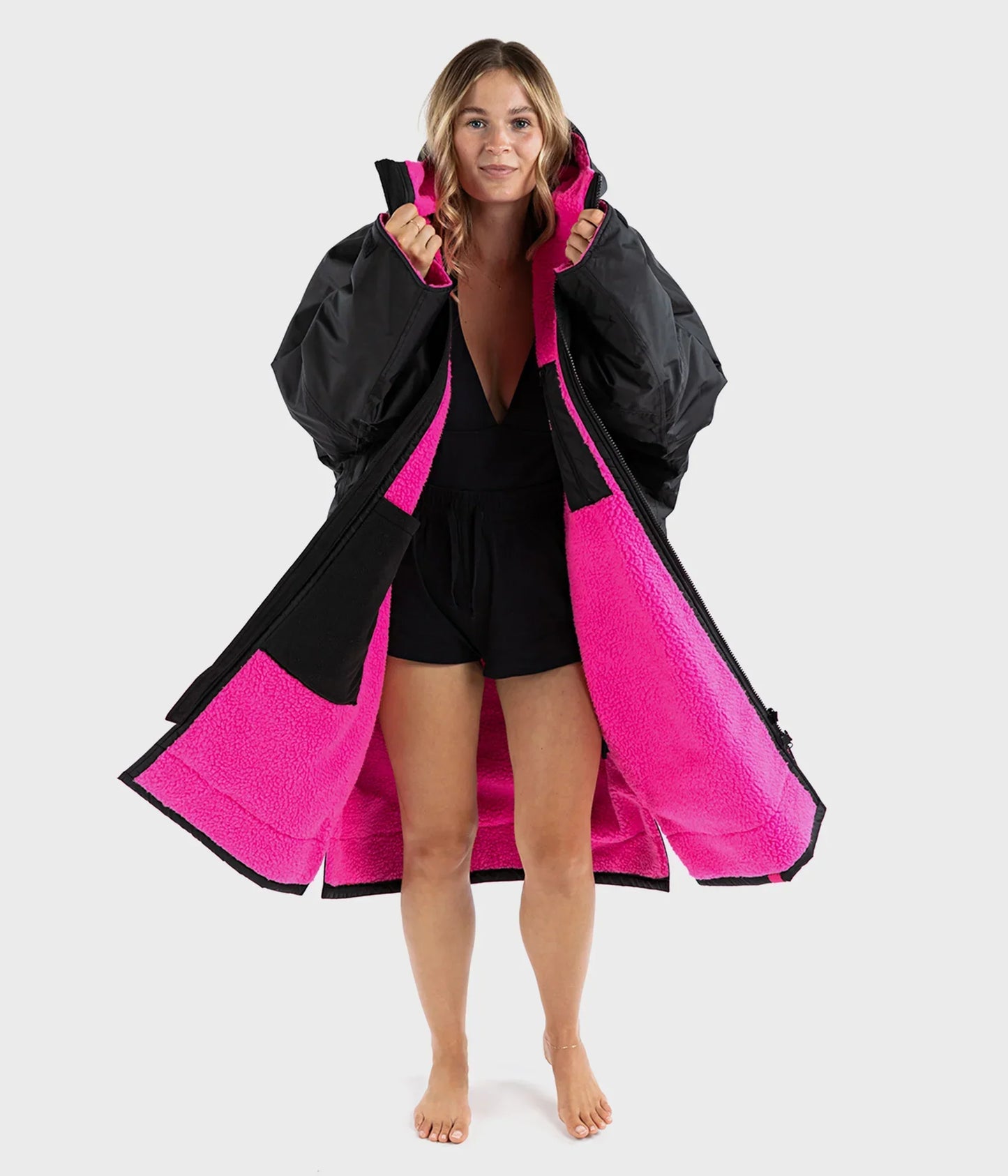  Dryrobe Advance Long Sleeve BLACK PINK - RECYCLED