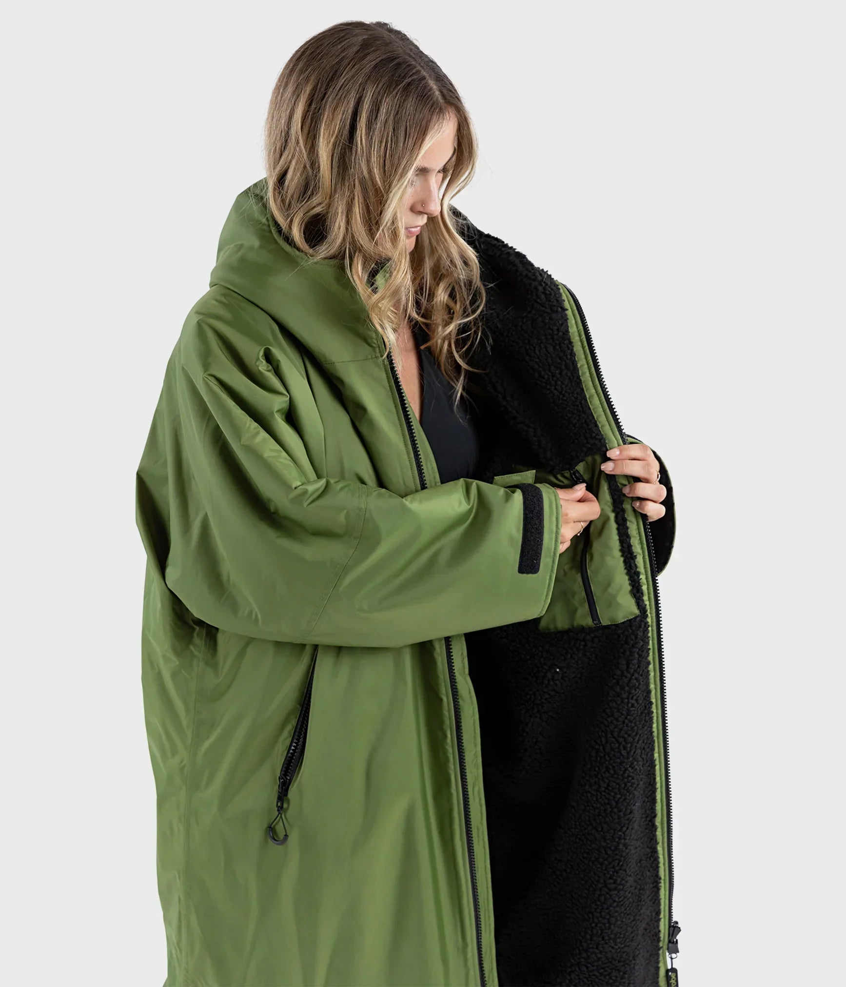  Dryrobe Advance Long Sleeve FOREST GREEN BLACK - RECYCLED