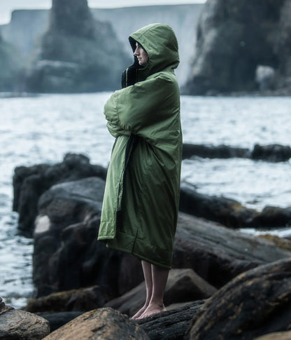  Dryrobe Advance Long Sleeve FOREST GREEN BLACK - RECYCLED