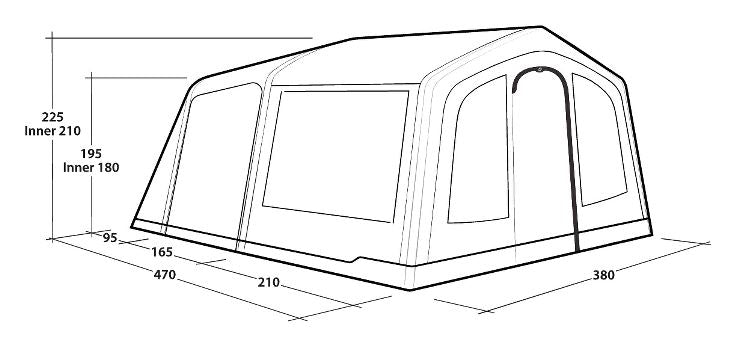  Outwell Michigan 4 Air Tent - 2025