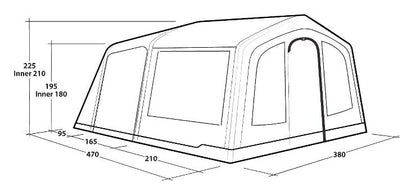  Outwell Michigan 4 Air Tent - 2025