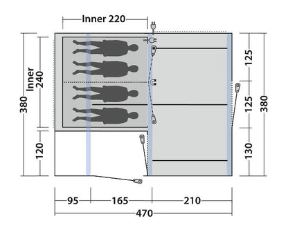  Outwell Michigan 4 Air Tent - 2025