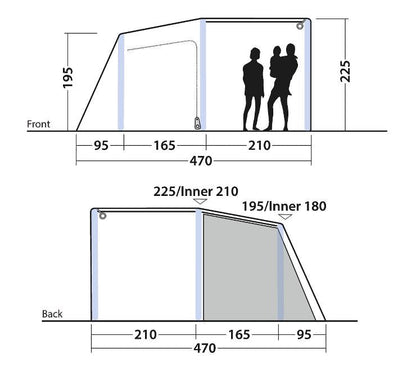  Outwell Michigan 4 Air Tent - 2025