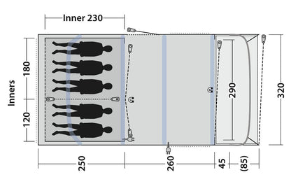  Outwell Florida 5 Air Tents - 2025