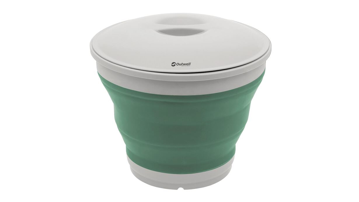  Outwell Collaps Round Bucket With Lid - Shadow Green