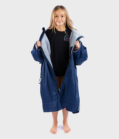 Dryrobe Advance Kids Long Sleeve NAVY GREY - RECYCLED