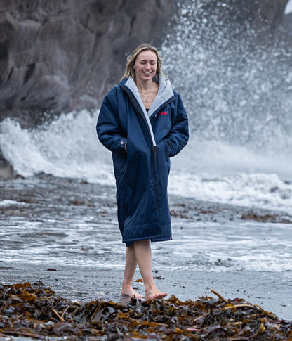  Dryrobe Advance Long Sleeve Navy Blue Grey - RECYCLED