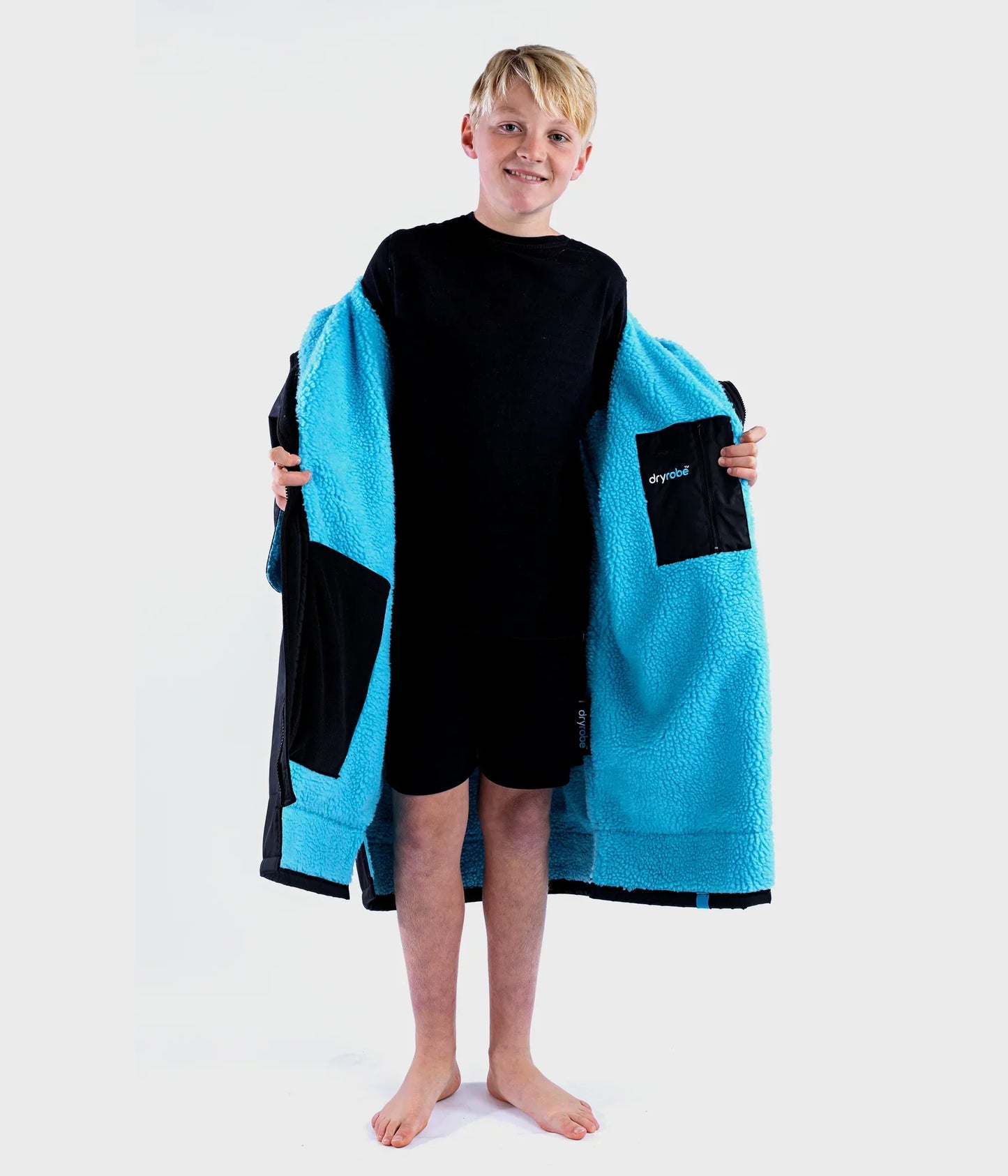  Dryrobe Advance Kids Short Sleeve BLACK BLUE