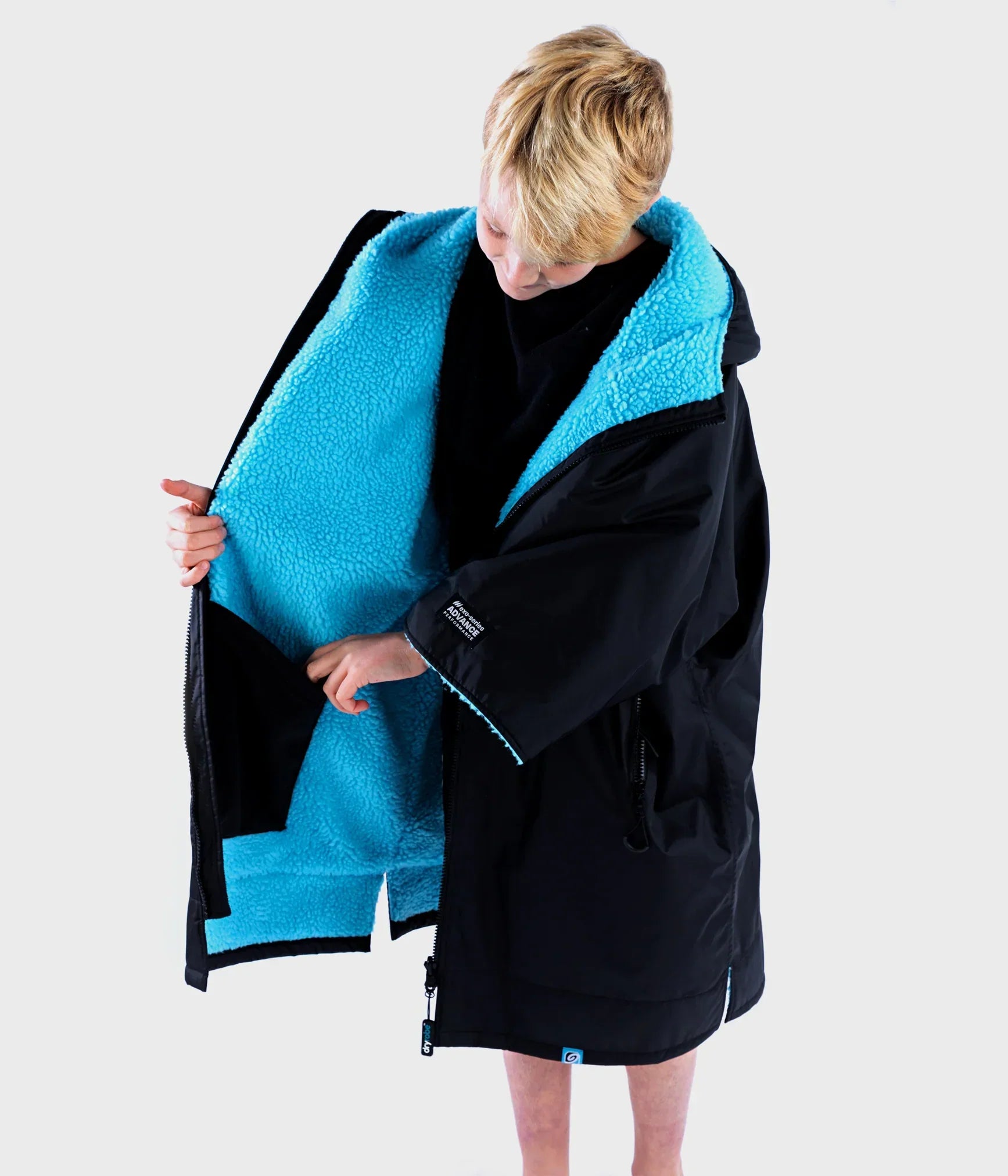  Dryrobe Advance Kids Short Sleeve BLACK BLUE