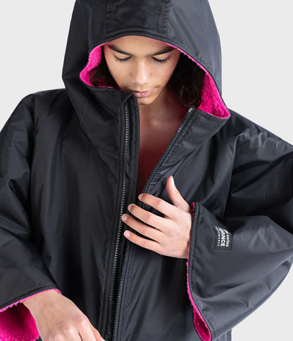  Dryrobe Advance Kids Short Sleeve BLACK PINK