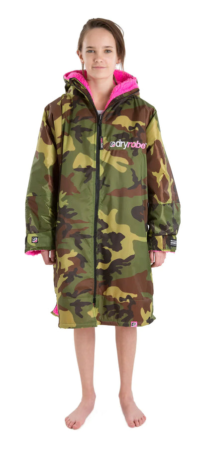  Dryrobe Advance Kids Long Sleeve Camouflage Pink - RECYCLED