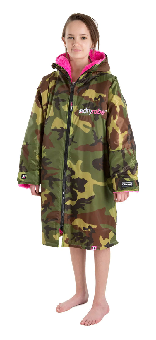  Dryrobe Advance Kids Long Sleeve Camouflage Pink - RECYCLED