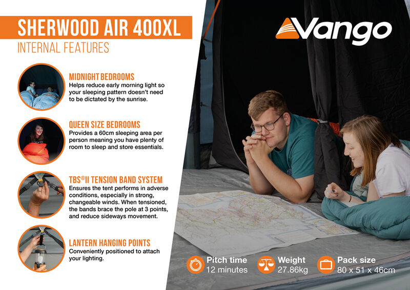 Vango Sherwood Air 400XL Tent Package 2025