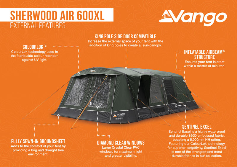  Vango Sherwood Air 600XL Tent Package 2025