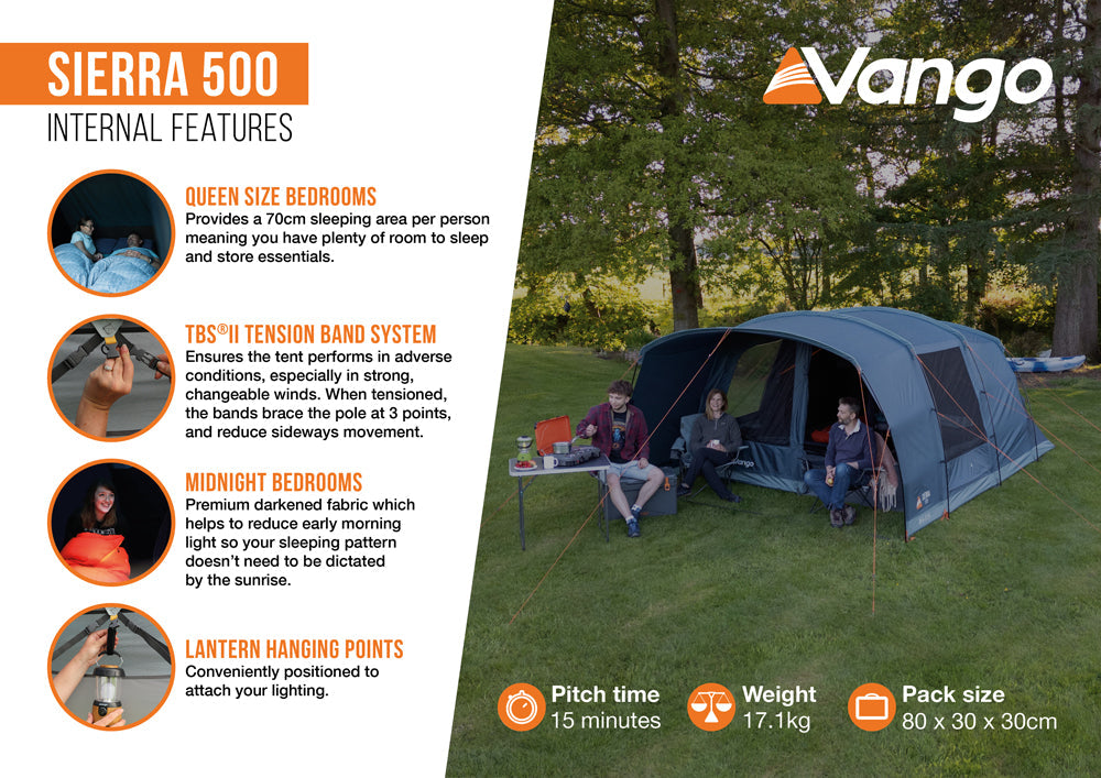  Vango Sierra 500 Poled Tent