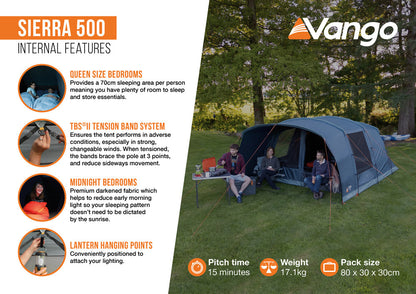  Vango Sierra 500 Poled Tent