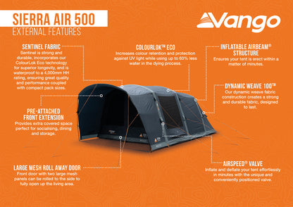  Vango Sierra Air 500 Tent 2025