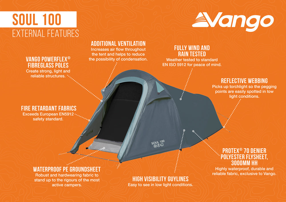  Vango Soul 100 Tent Deep Blue 2025
