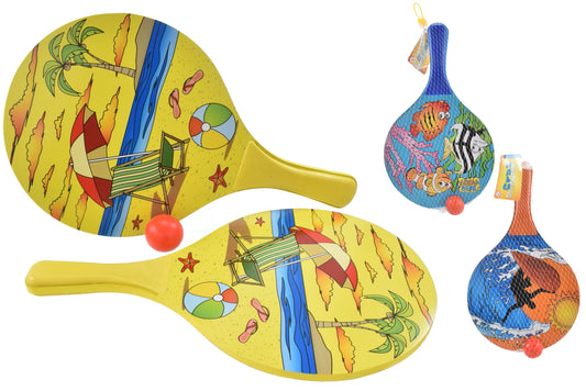  Wooden Beach Bats & Ball Set