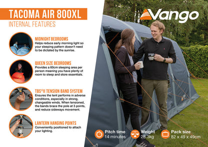  Vango Tacoma Air 800XL Tent - 2025
