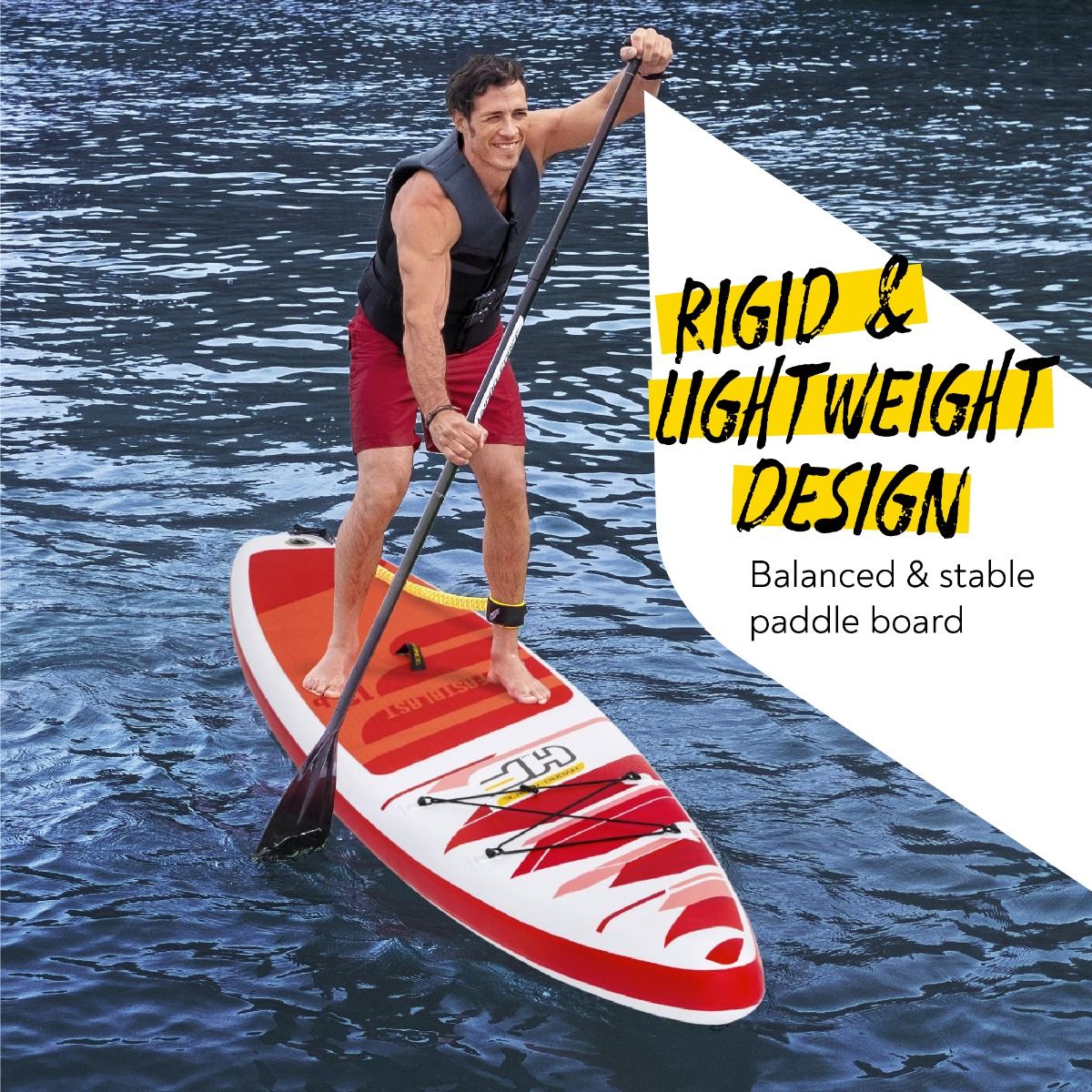 Bestway HydroFrorceFastblast Tech - 12’6ft SUP Inflatable Stand Up Paddle Board
