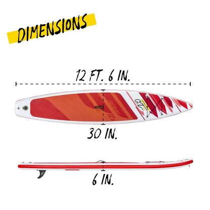 Bestway HydroFrorceFastblast Tech - 12’6ft SUP Inflatable Stand Up Paddle Board