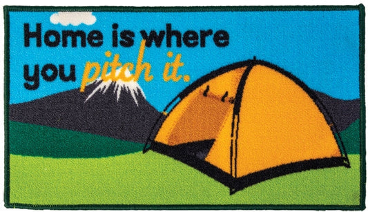  Quest Washable 'Home Is Where You Pitch It' Mat
