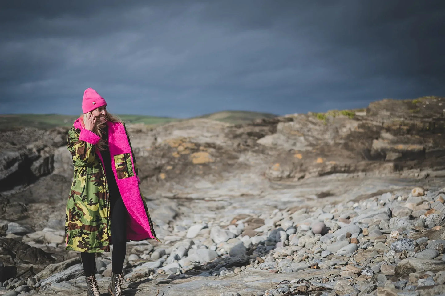 Dryrobe Advance Long Sleeve Camouflage Pink - RECYCLED