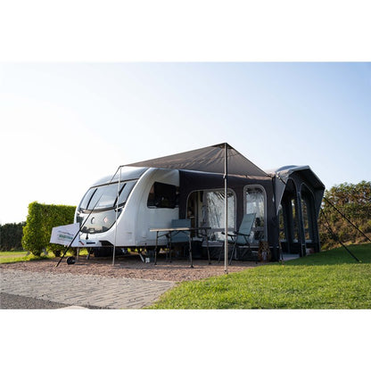  Vango Riviera Air Awning 390 Elements TC Package With Free Tall Annex Elements TC - Riviera, Caravan Awning Side Canopy And CP225 - Breathable Fitted Carpet - Riviera 390