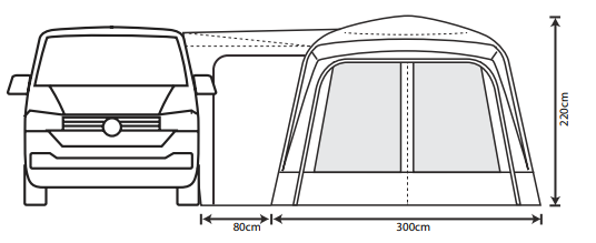  Outdoor Revolution Cayman Air Low Drive Away Awning 2025