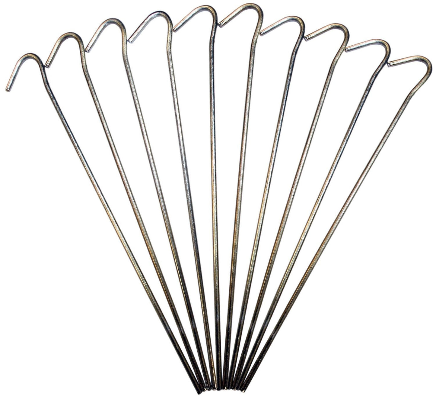  Steel 9" / 23cm Roundwire Pegs X 10 Pegs