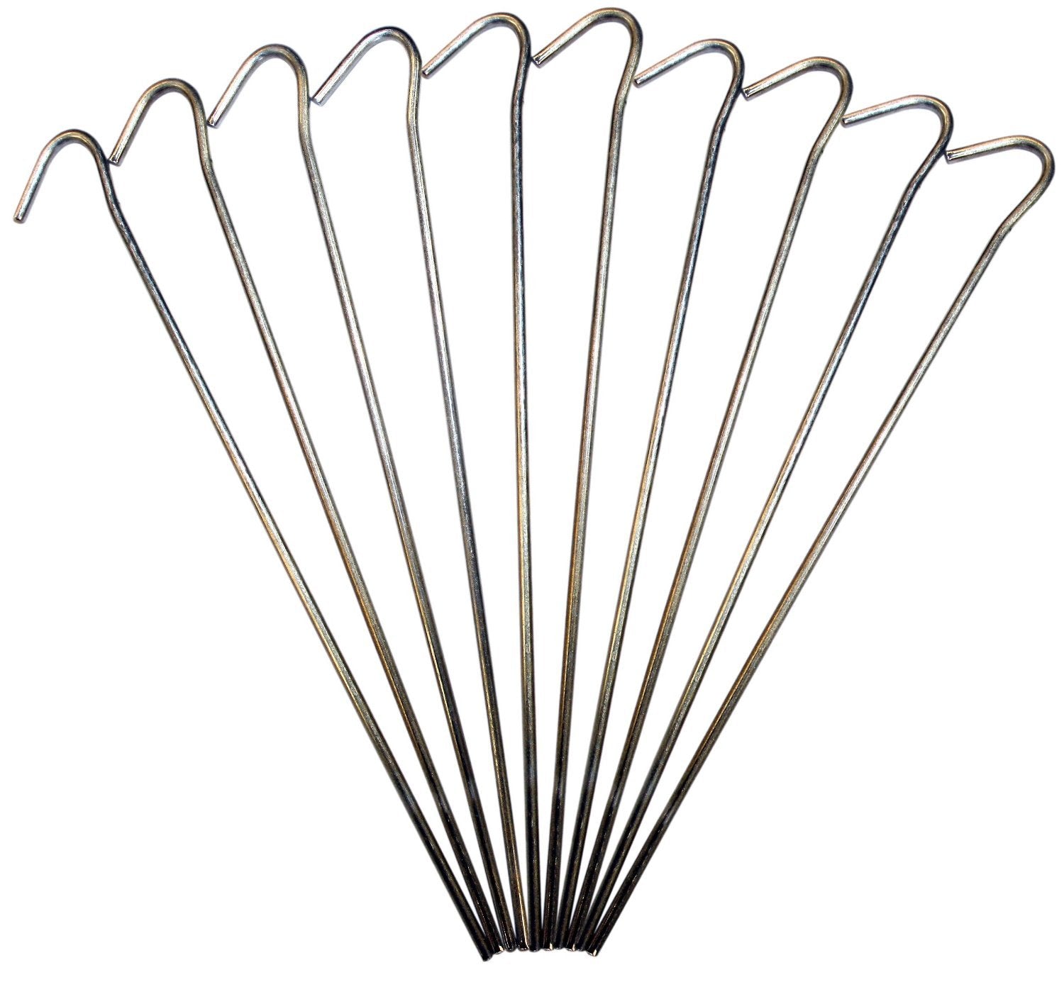  Steel 9" / 23cm Roundwire Pegs X 10 Pegs