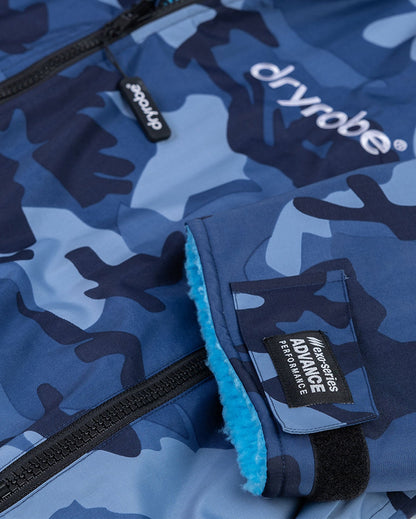  Dryrobe Advance Kids Long Sleeve Blue Camo / Blue