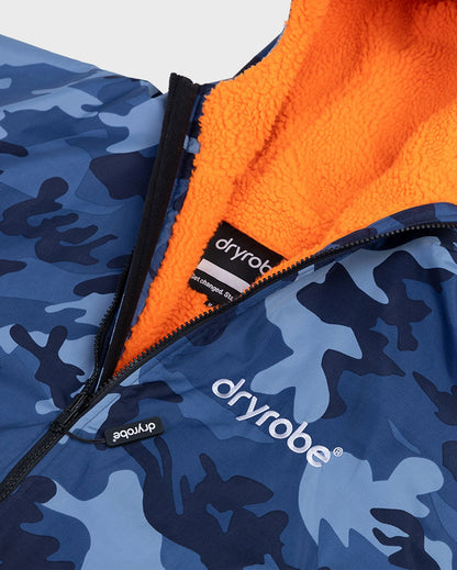  Dryrobe Advance Kids Long Sleeve Blue Camo / Orange