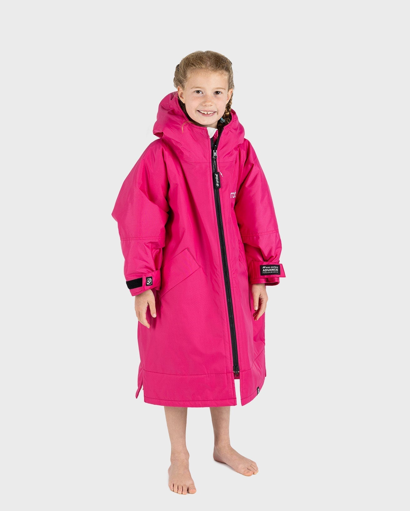  Dryrobe Advance Kids Long Sleeve Pink / Grey