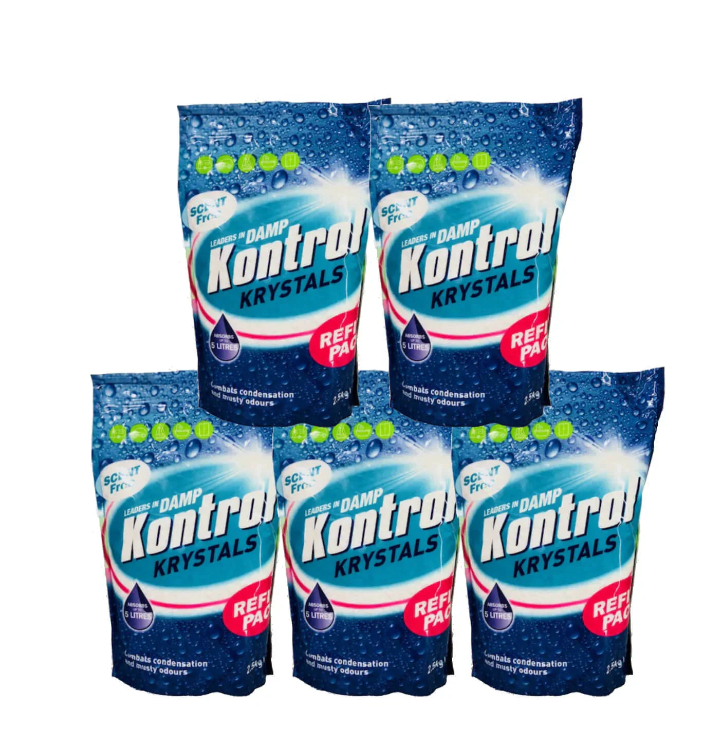  5 X Kontrol Krystals 2.5kg Refill Pack