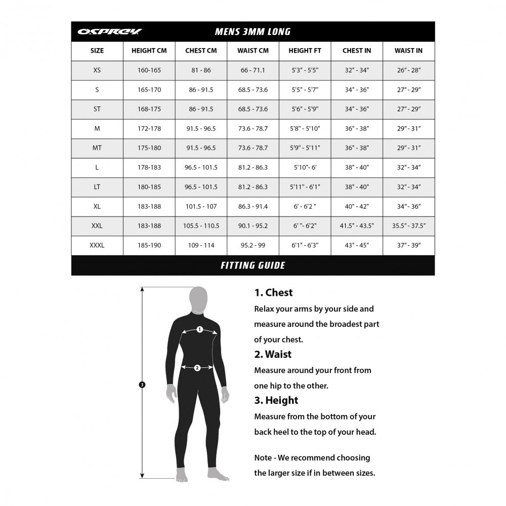  Osprey Origin 3mm Full Length Wetsuit