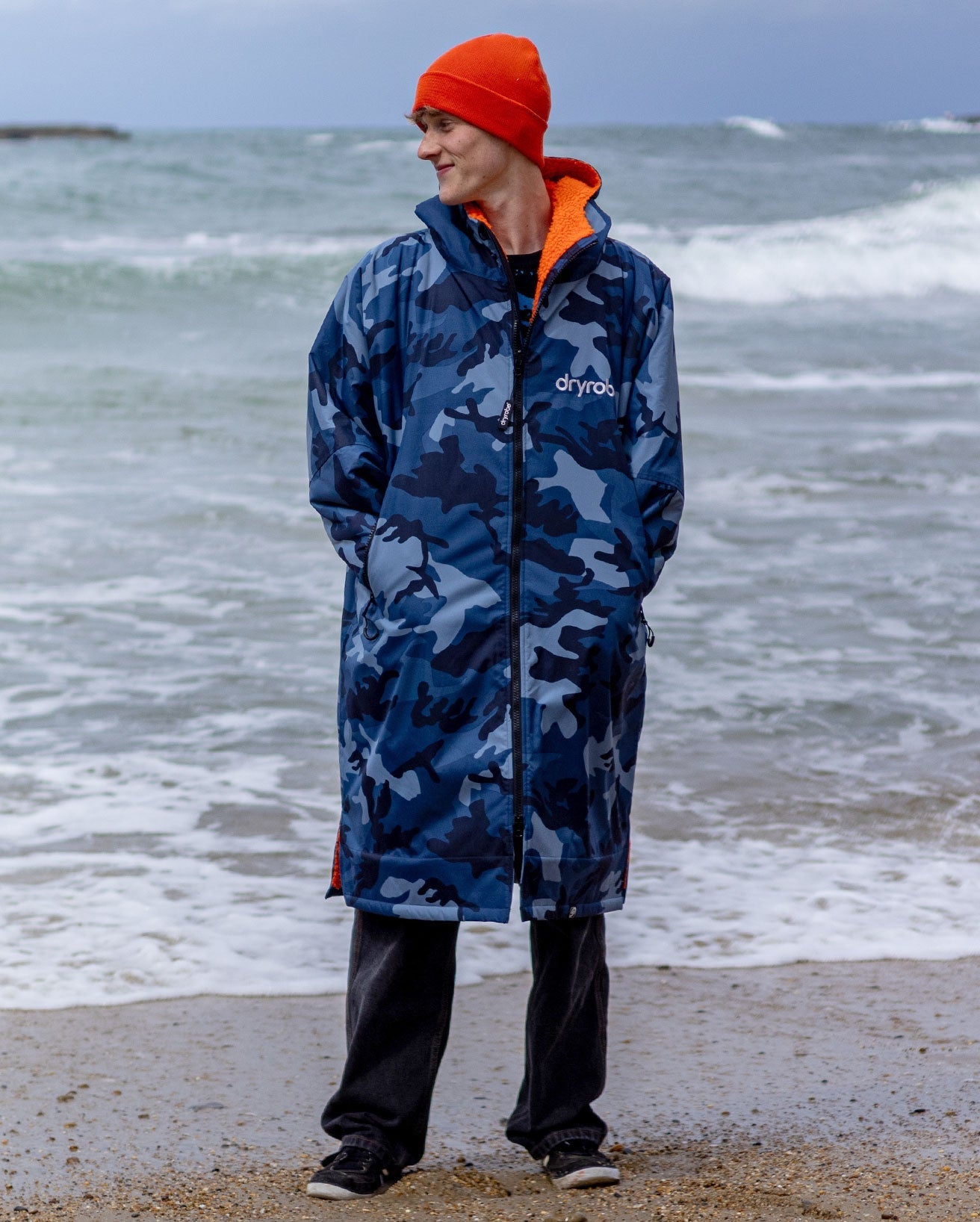  Dryrobe Advance Long Sleeve Blue Camo Orange