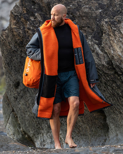  Dryrobe Advance Long Sleeve Dark Grey / Orange