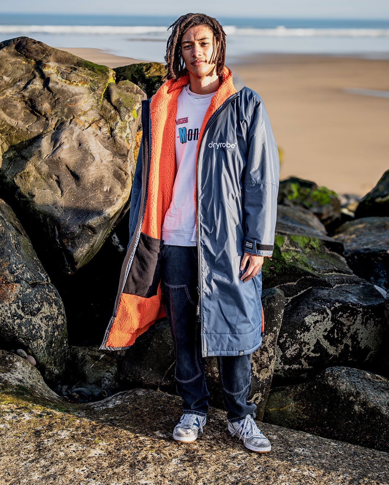  Dryrobe Advance Long Sleeve Dark Grey / Orange
